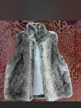 Grey Faux Fur Vest - Women's Grey Fur Vest